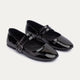 Milan Double Strap Mary Jane Flats | Patent Black
