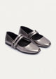 Milan Double Strap Mary Jane Flats | Bronze Gray