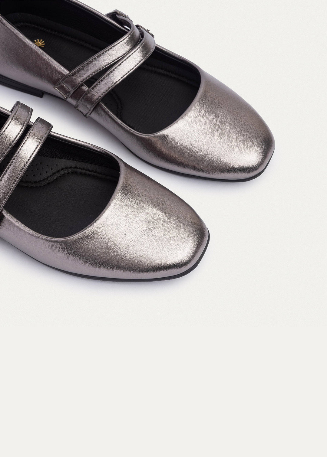 Achilles | Milan Double Strap Mary Jane Flats - Bronze Gray