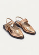 Women's Gilded Stud Slingback Flats | Rose Gold