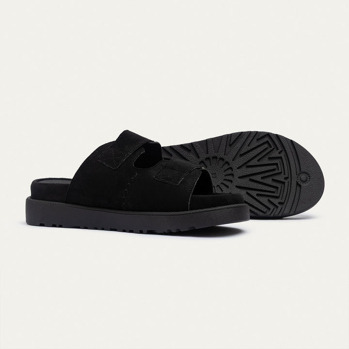 Achilles | CloudStep Double Hook & Loop Slides - Black