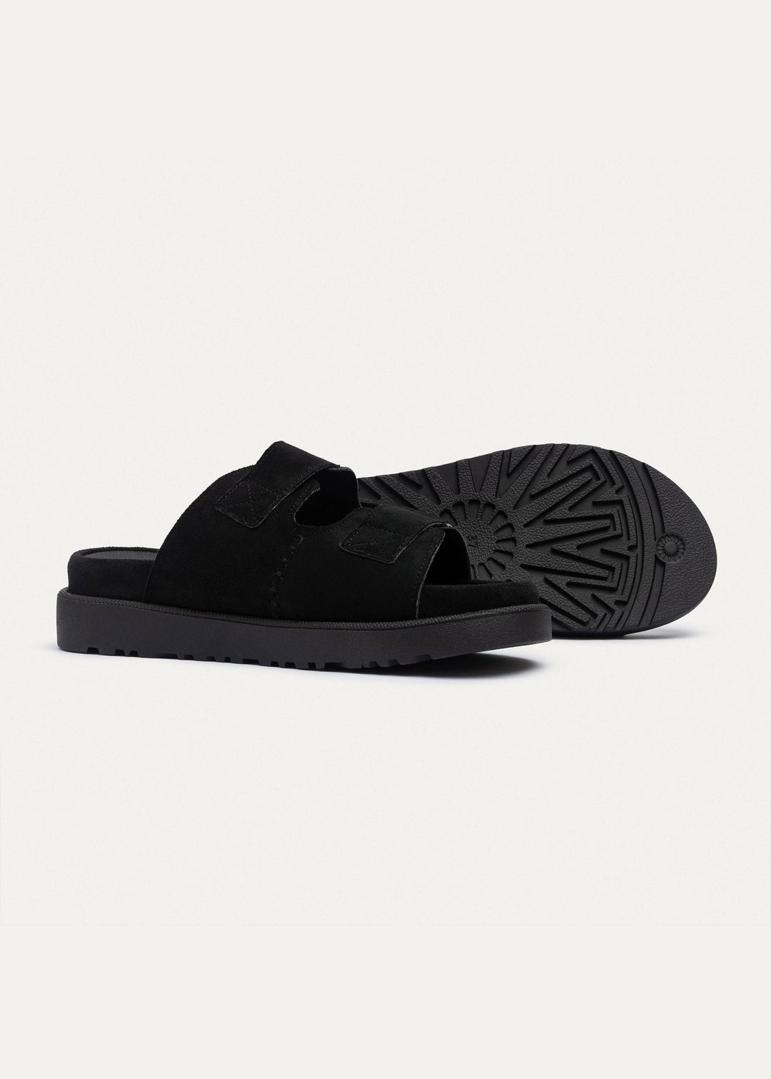 Achilles | CloudStep Double Hook & Loop Slides - Black