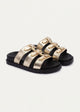 Athena Buckle Slides | Gold