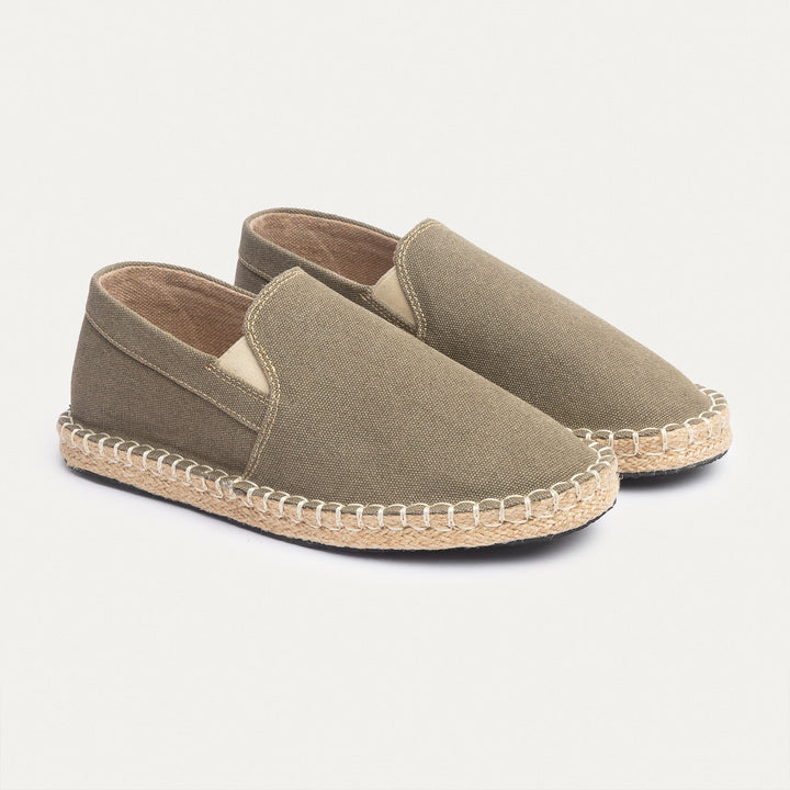 Achilles | Men's Espadrille Canvas Edition - Washed Olive Green