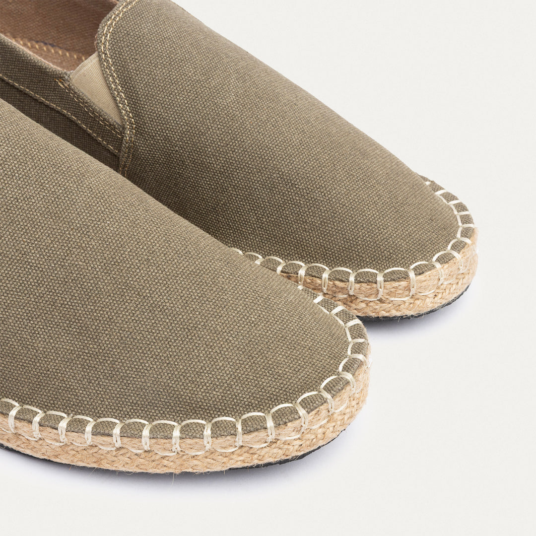 Achilles | Men's Espadrille Canvas Edition - Washed Olive Green