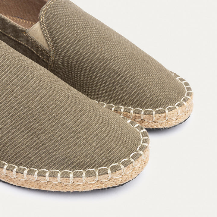 Achilles | Men's Espadrille Canvas Edition - Washed Olive Green