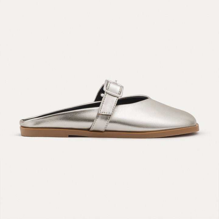 Achilles | Bella Casual Mules - Silver