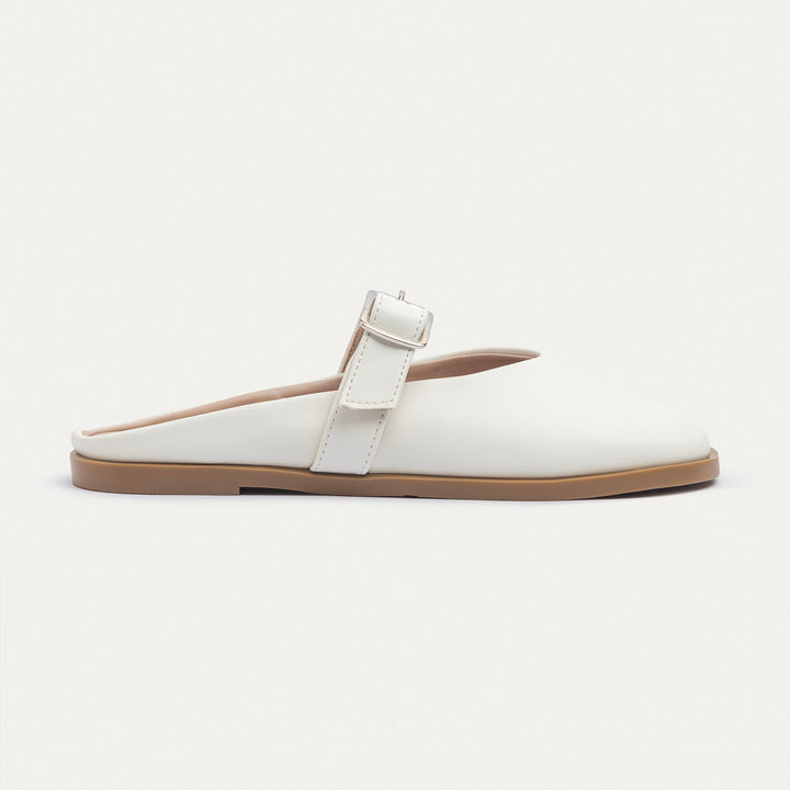 Bella Casual Mules | White