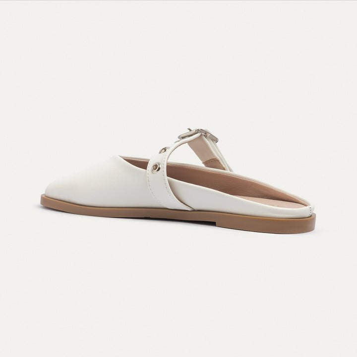 Bella Casual Mules | White