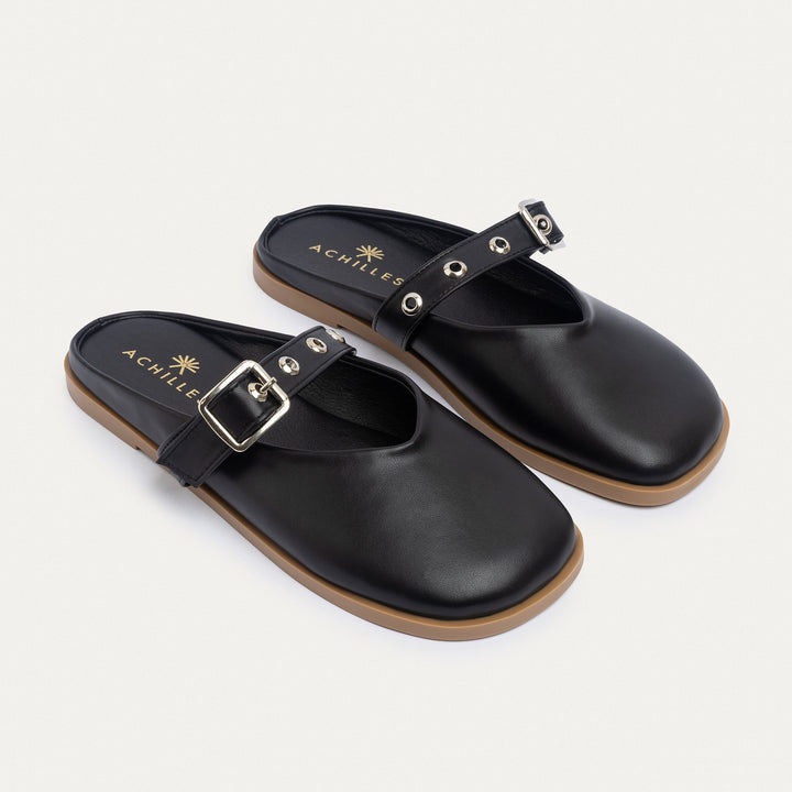 Achilles | Bella Casual Mules - Black