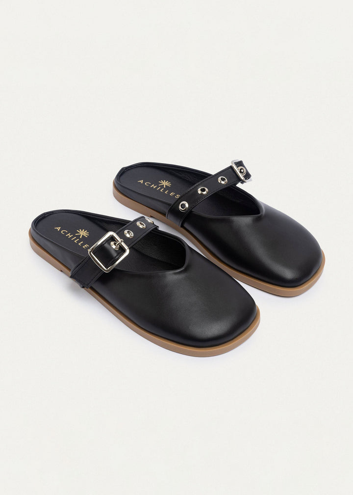 Achilles | Bella Casual Mules - Black