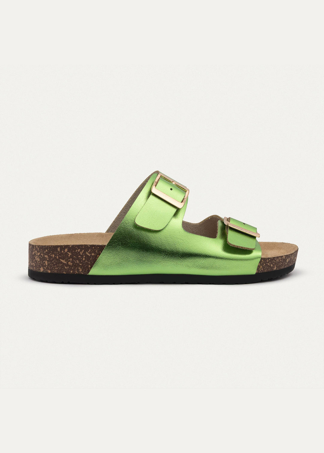 Achilles | Luxe Twin Buckle Slides â€“ Green ( Limited Edition )
