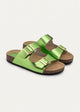 Luxe Twin Buckle Slides “ Green ( Limited Edition )