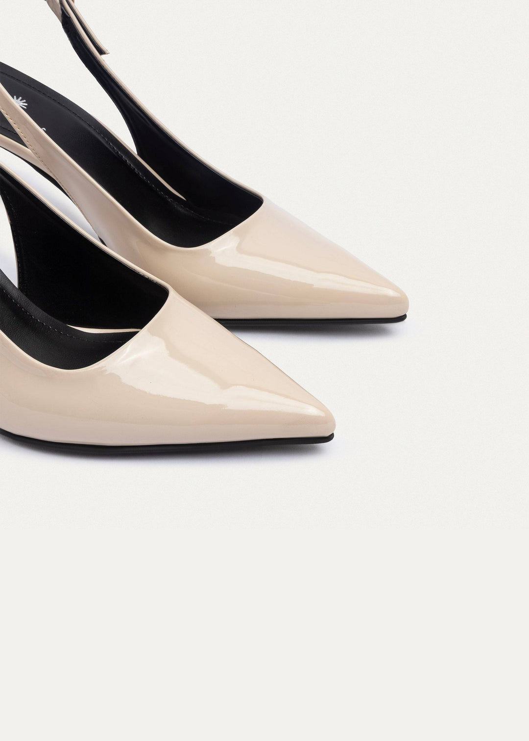 Slingback Pointed Heels | Beige
