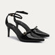 Charm Pointed Heels | Black