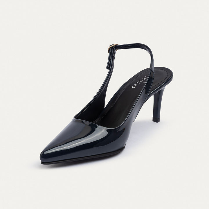 Achilles| Slingback Pointed Heels - DarkBlue