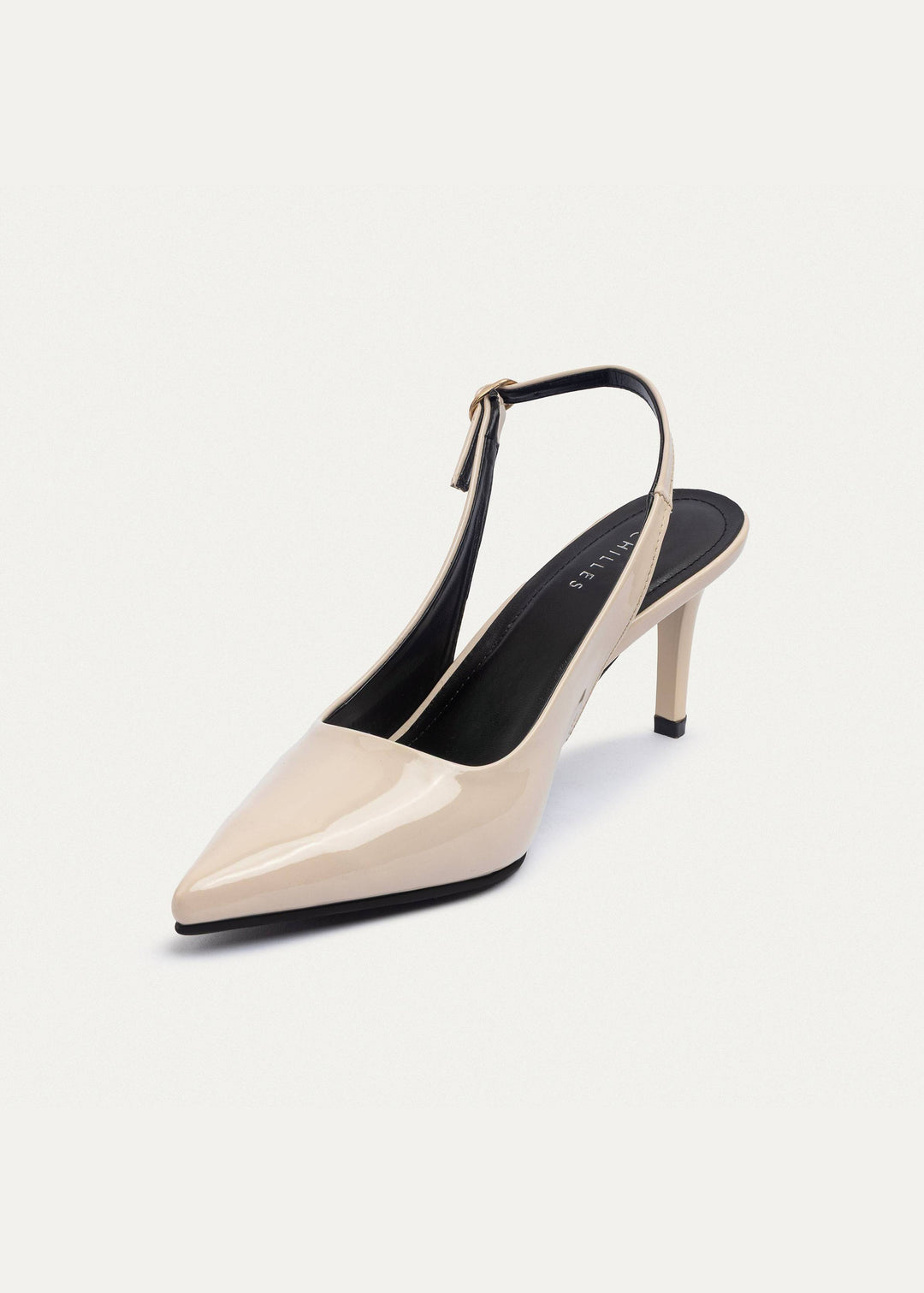 Slingback Pointed Heels | Beige