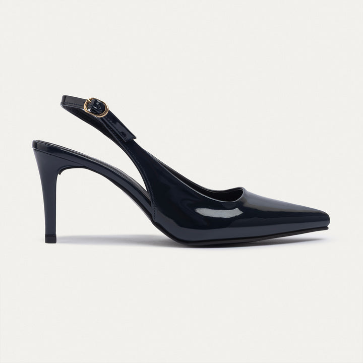 Achilles| Slingback Pointed Heels - DarkBlue