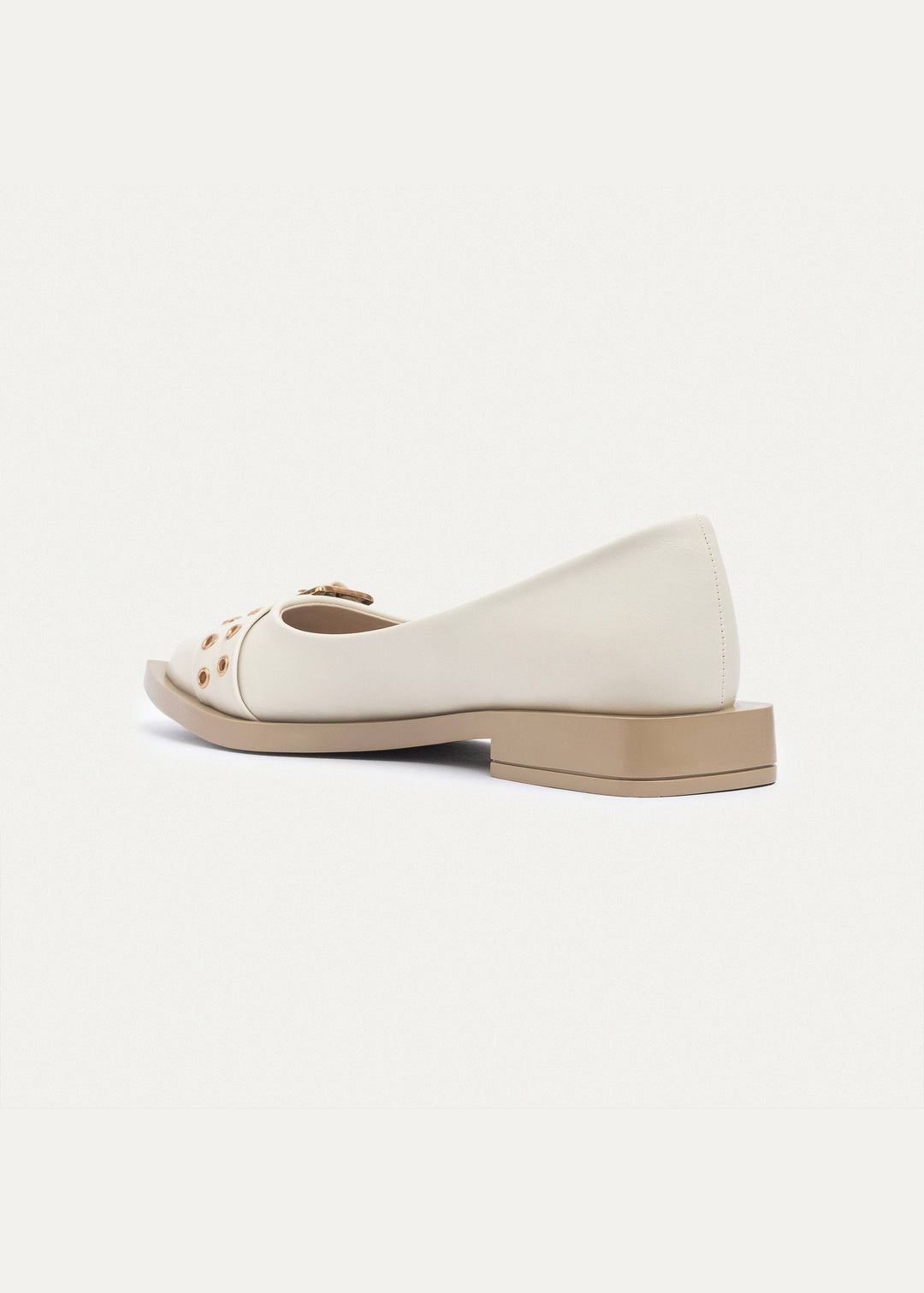 Achilles | Buckled Pointed Loafers - Beige
