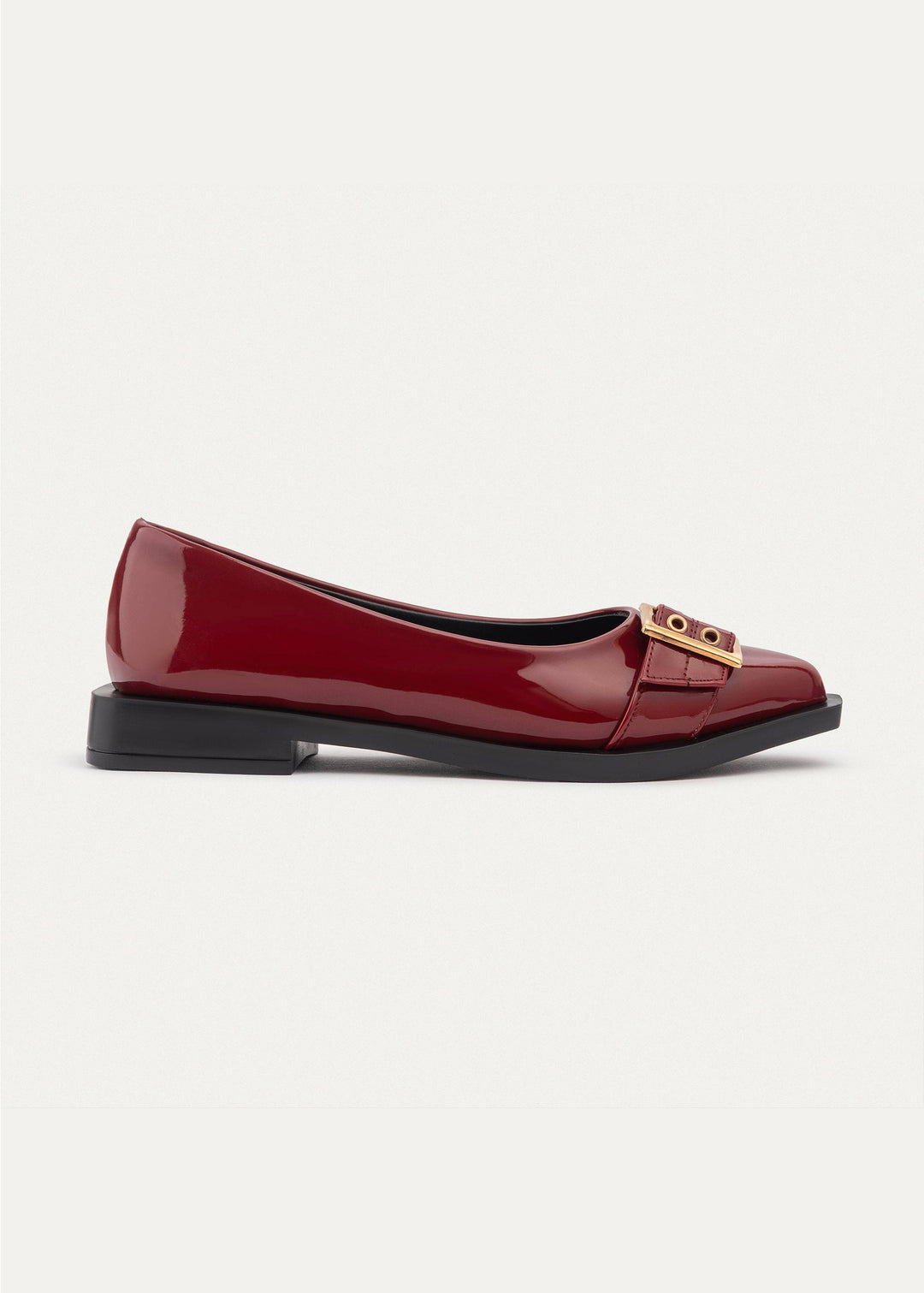 Achilles | Buckled Pointed Loafers - Crimson Red