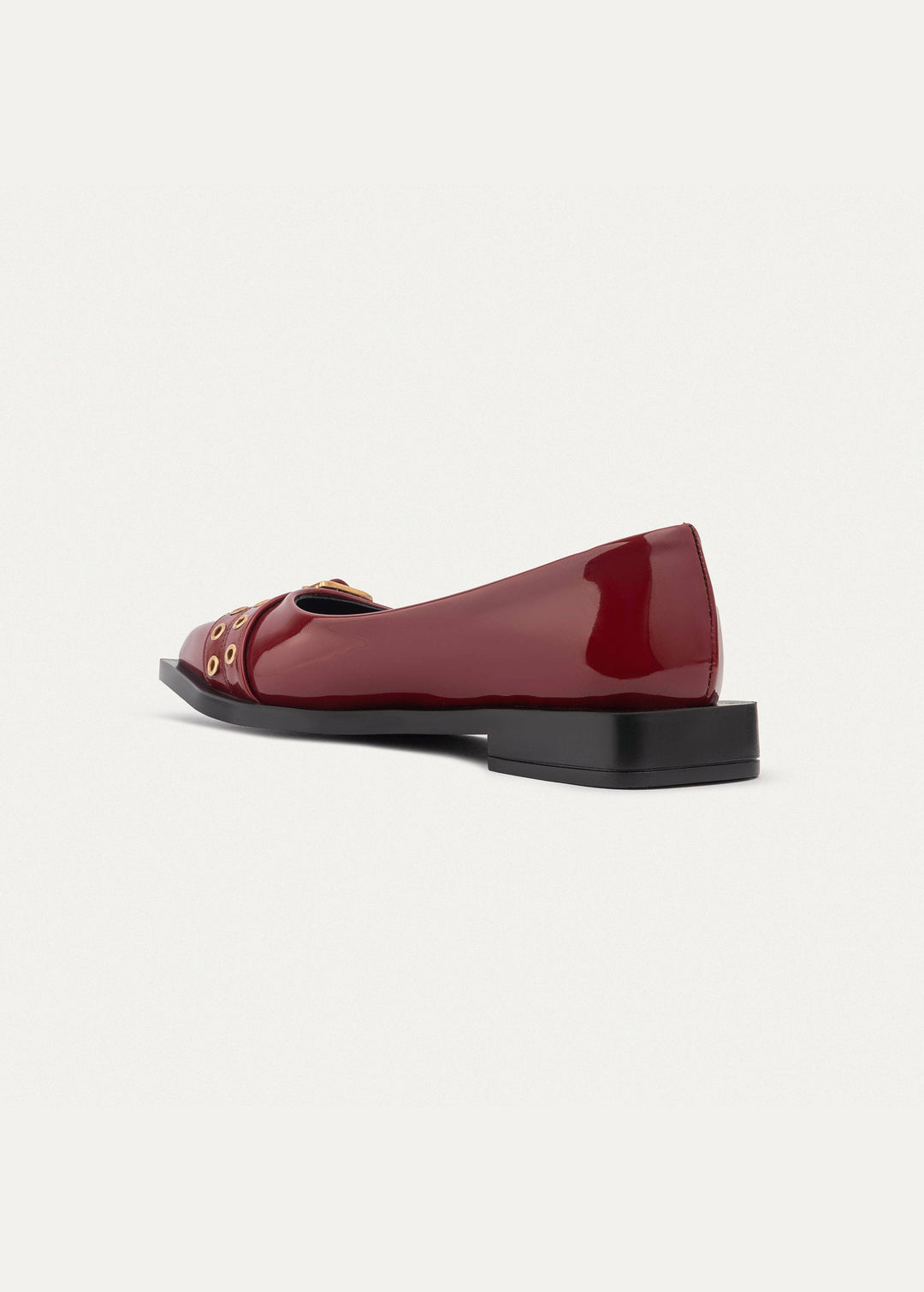 Achilles | Buckled Pointed Loafers - Crimson Red