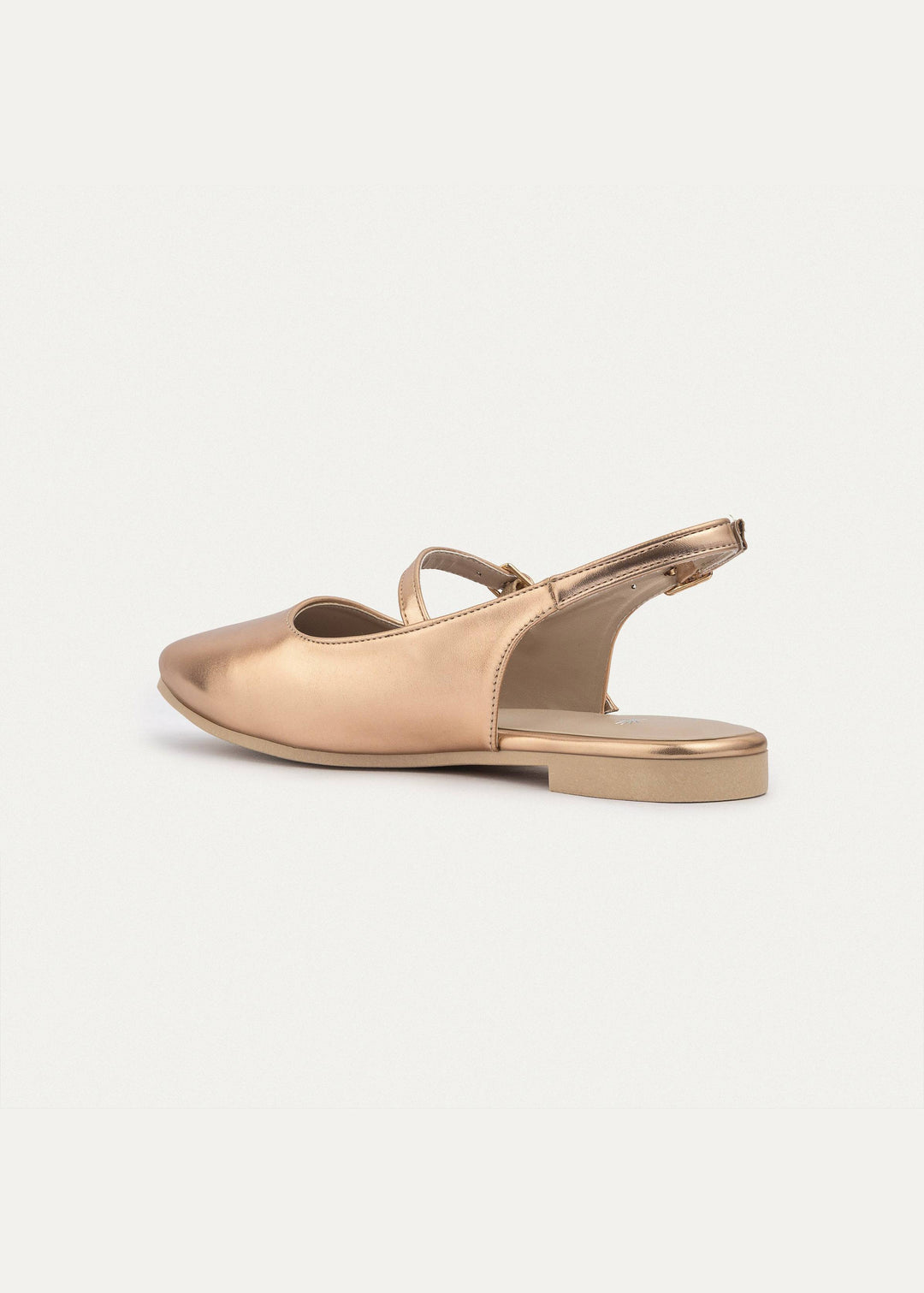 Achilles | Slingback Sandals with Buckle for Women - Rose Gold