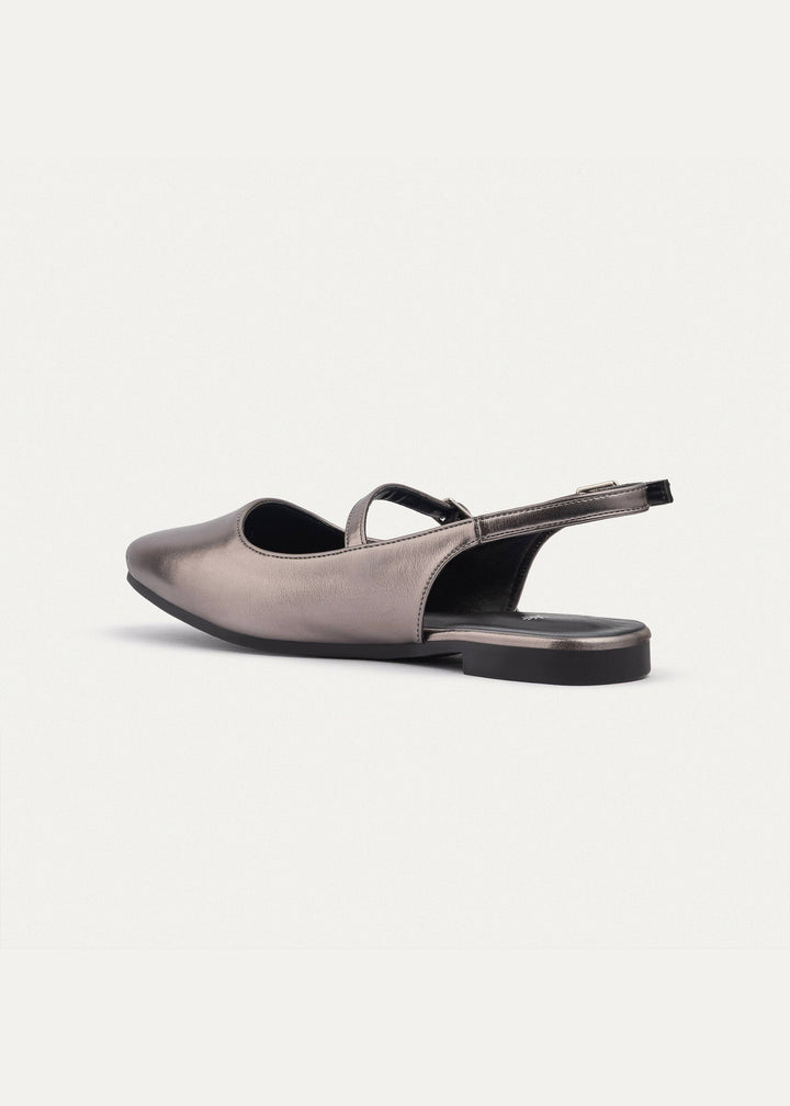 Achilles | Slingback Sandals with Buckle for Women - Bronze Gray