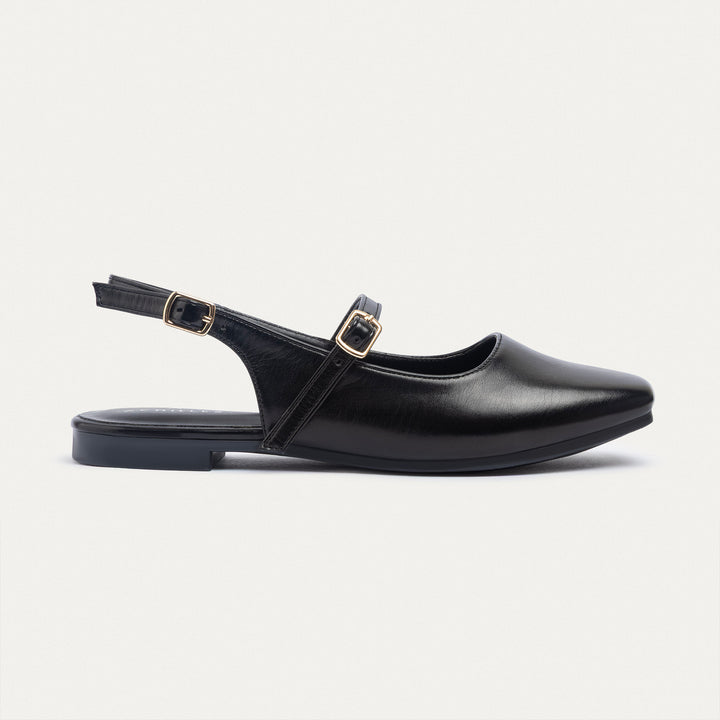 Achilles | Slingback Sandals with Buckle for Women - Black