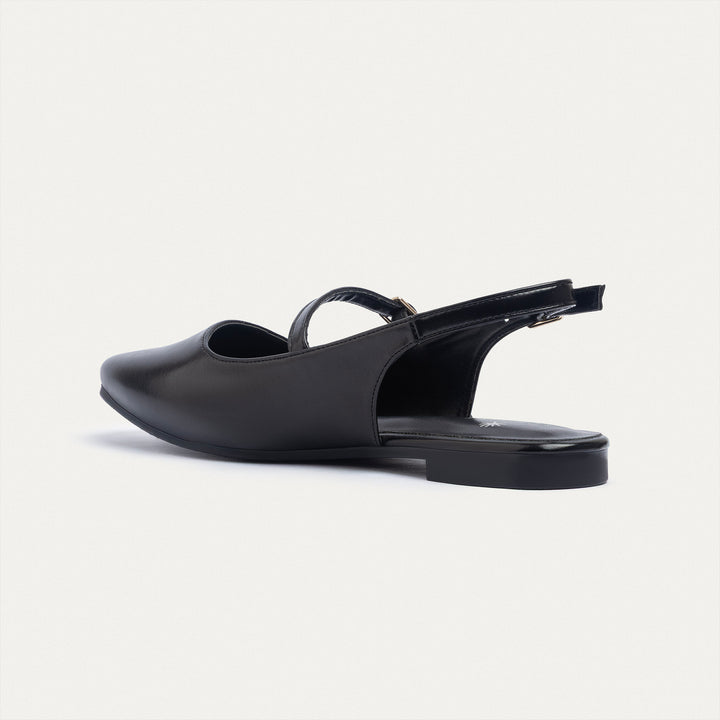 Achilles | Slingback Sandals with Buckle for Women - Black