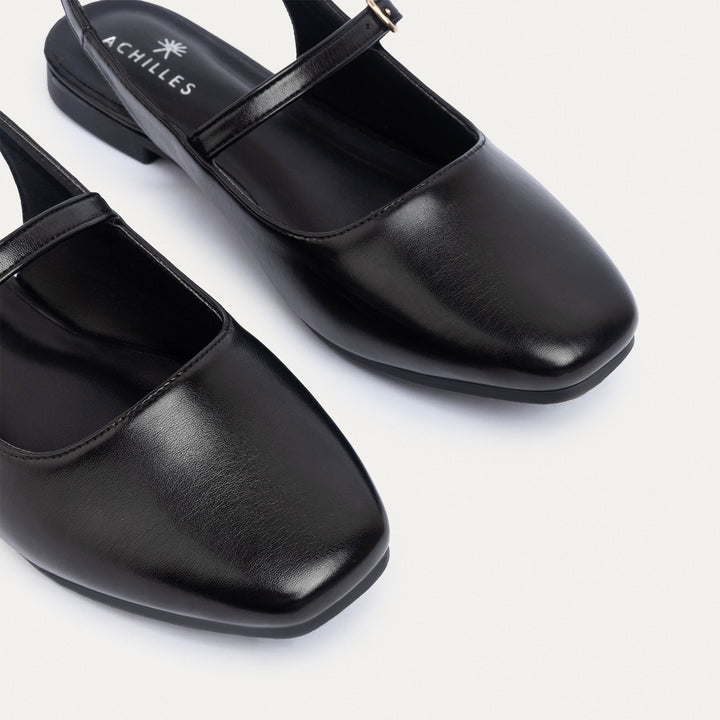 Achilles | Slingback Sandals with Buckle for Women - Black