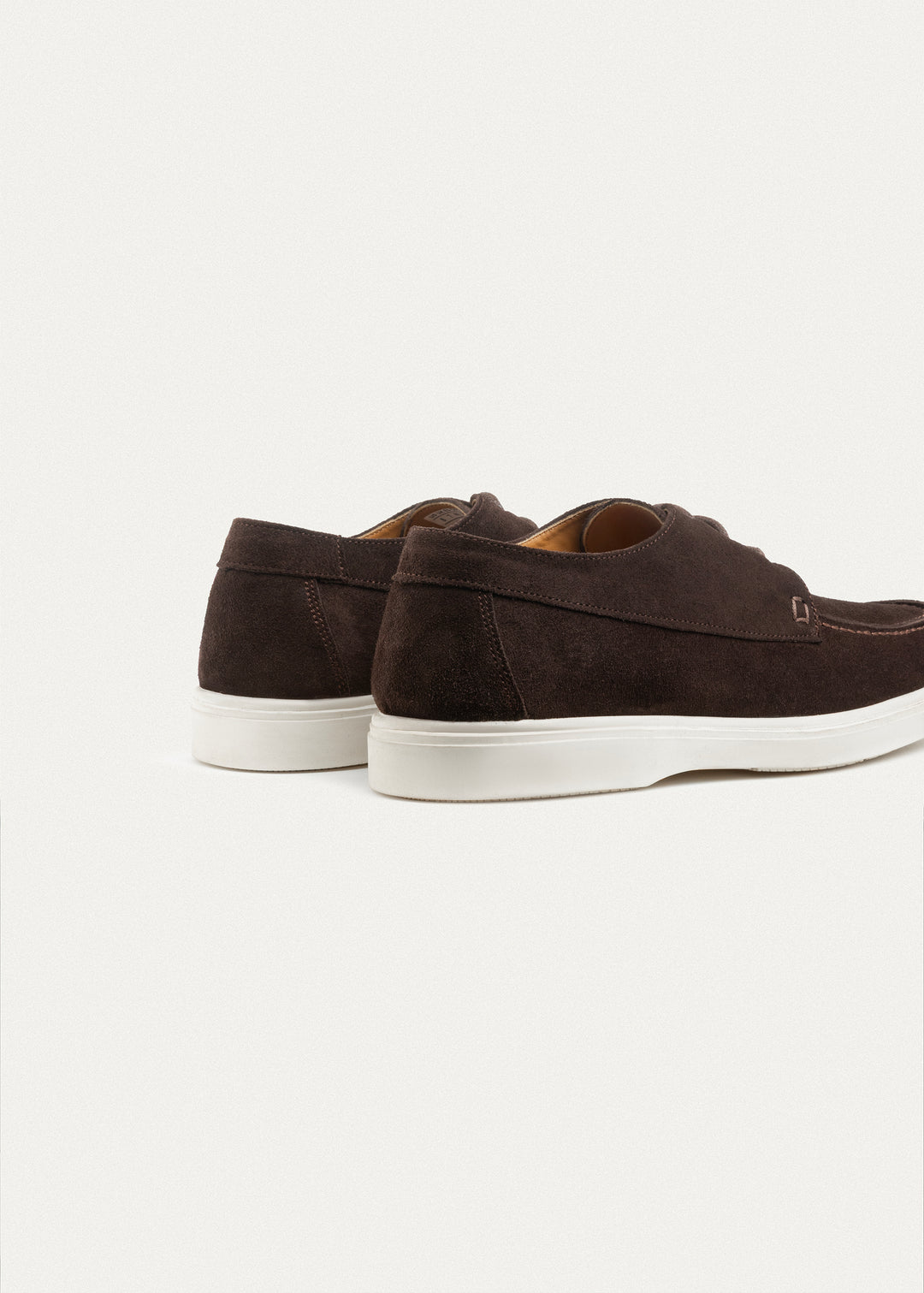 Suede Leather Lace-Up Derby | Brown