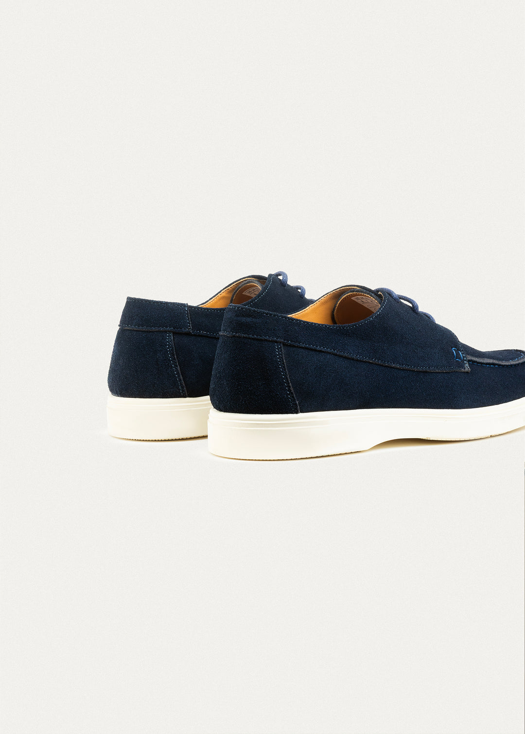 Suede Leather Lace-Up Derby | Navy Blue