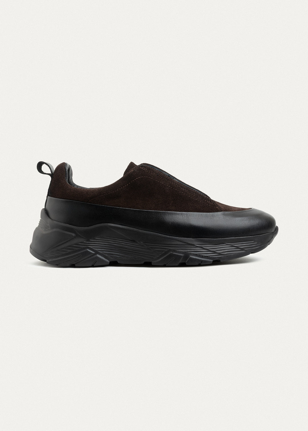 Suede Leather Comfort Trainer | Brown