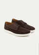 Suede Leather Lace-Up Derby | Brown