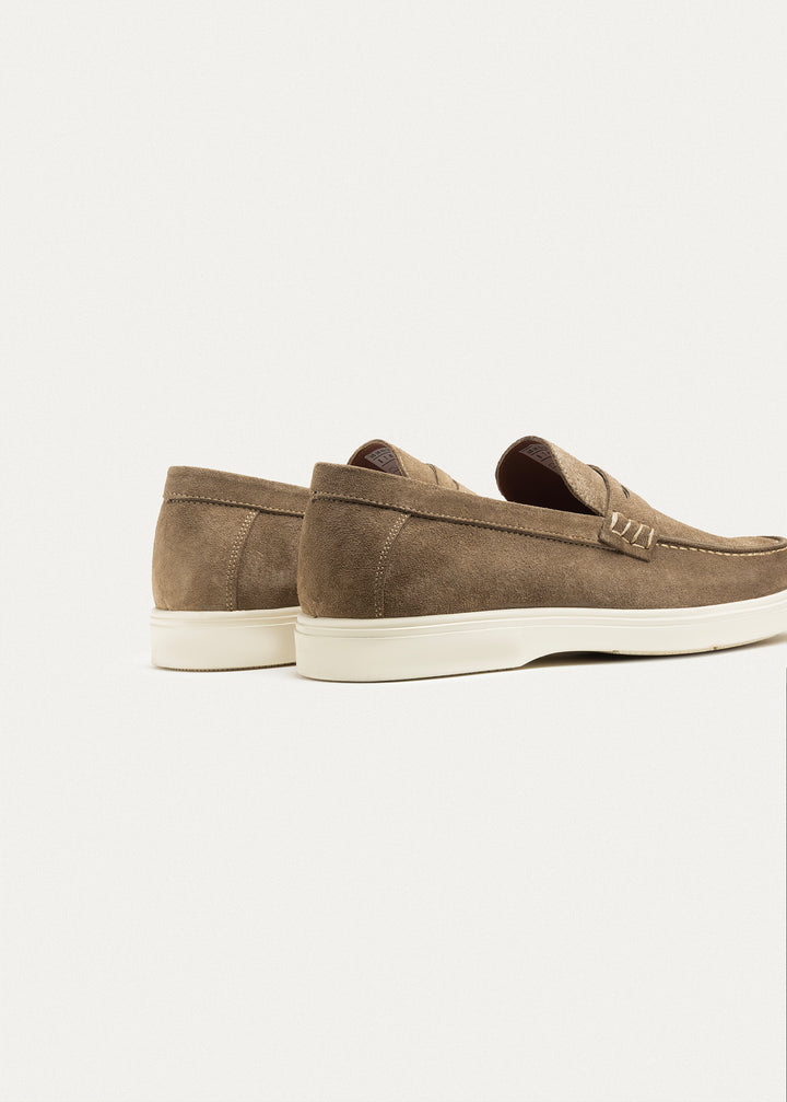 Suede Leather Penny Loafers | Cafe