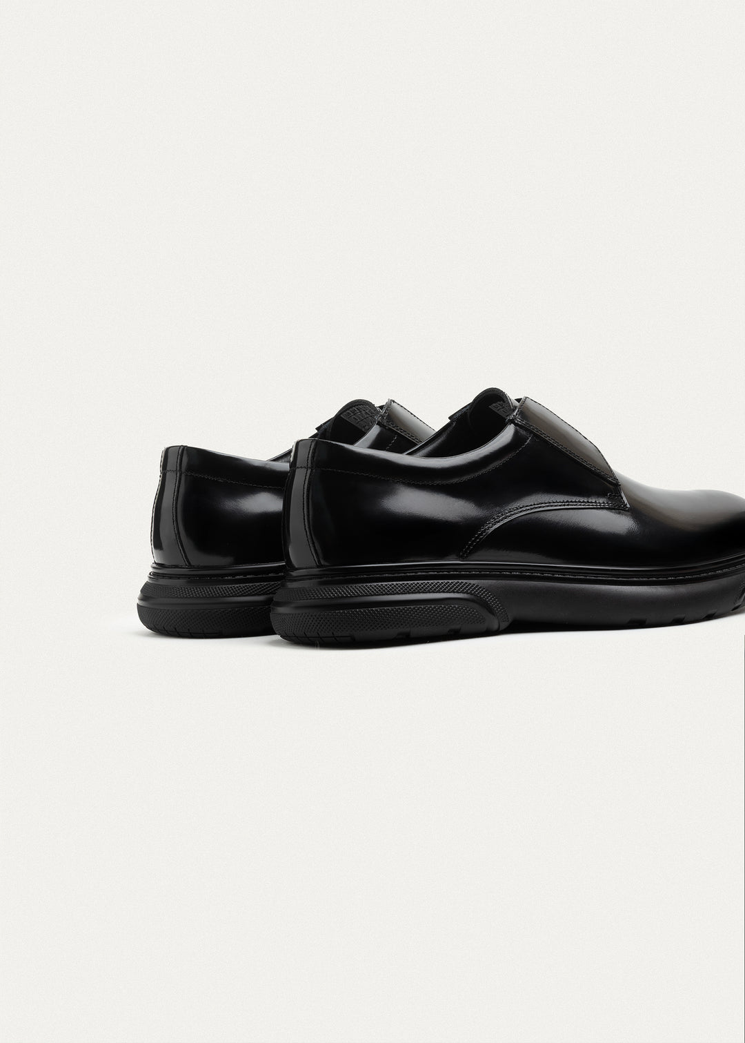 Smooth Leather Elastic Slip-On | Patent Black