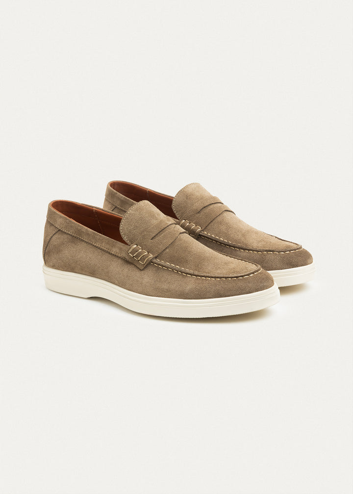 Suede Leather Penny Loafers | Cafe