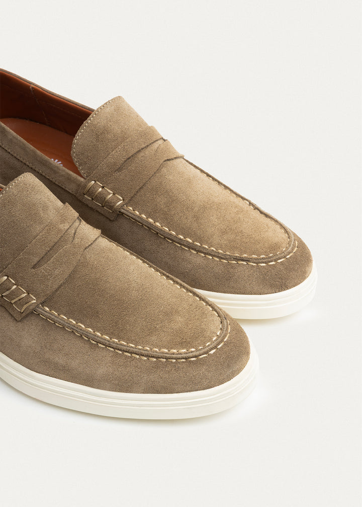 Suede Leather Penny Loafers | Cafe