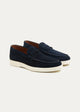 Suede Leather Penny Loafers | NavyBlue