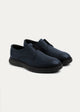 Smooth Leather Elastic Slip-On | NavyBlue