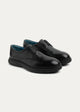 Smooth Leather Elastic Slip-On | Black