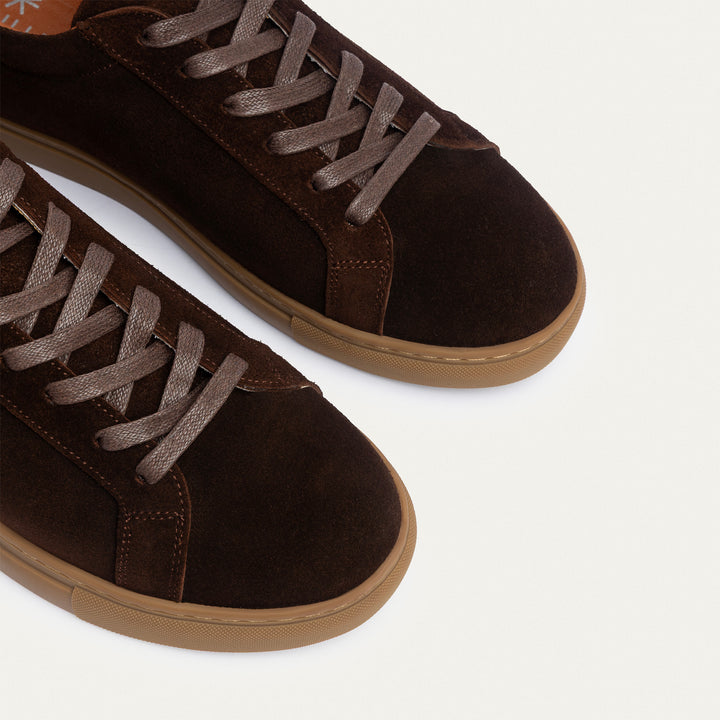 Achilles | Viale Comfort Lace-Up Men Sneakers - Suede Brown