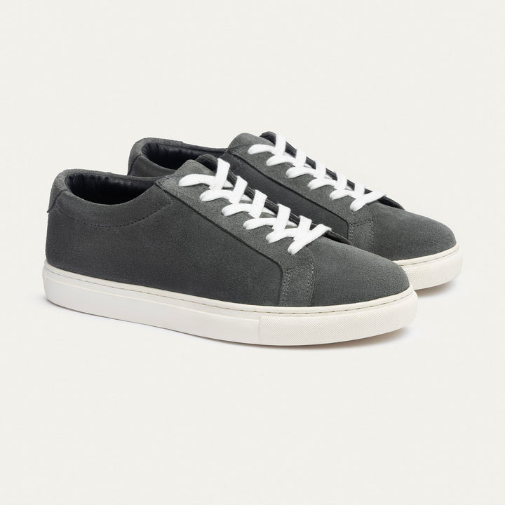 Achilles | Viale Comfort Lace-Up Men Sneakers - Suede Gray