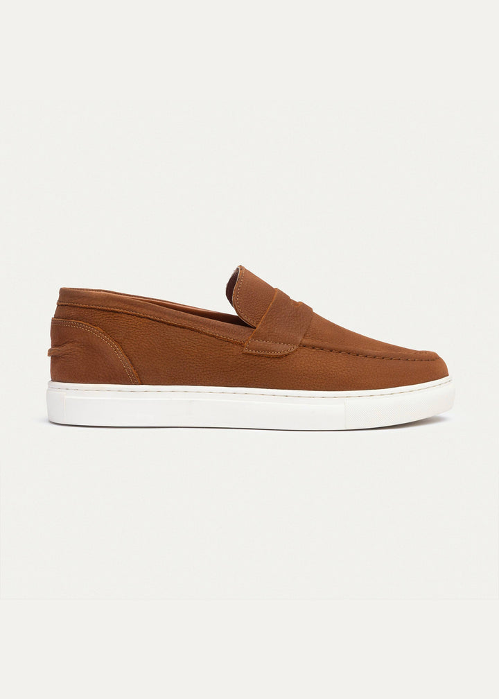 The Urban Luxe Slip-On Loafers | Textured Cinnamon