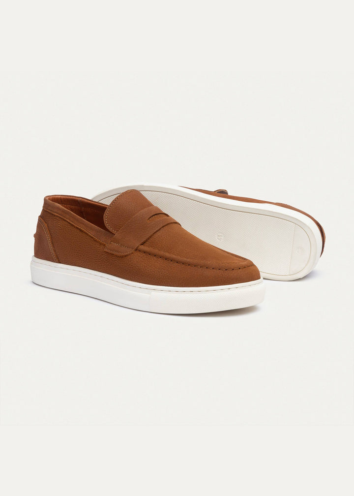 The Urban Luxe Slip-On Loafers | Textured Cinnamon