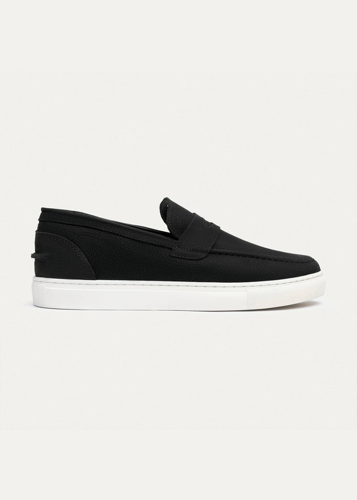 Achilles | The Urban Luxe Slip-On Loafers - Textured Black