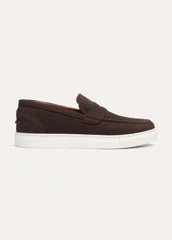 Achilles | The Urban Luxe Slip-On Loafers - Textured Brown