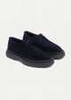 Contour Comfort Moc-Toe Lace-Up Shoe | Navy Blue