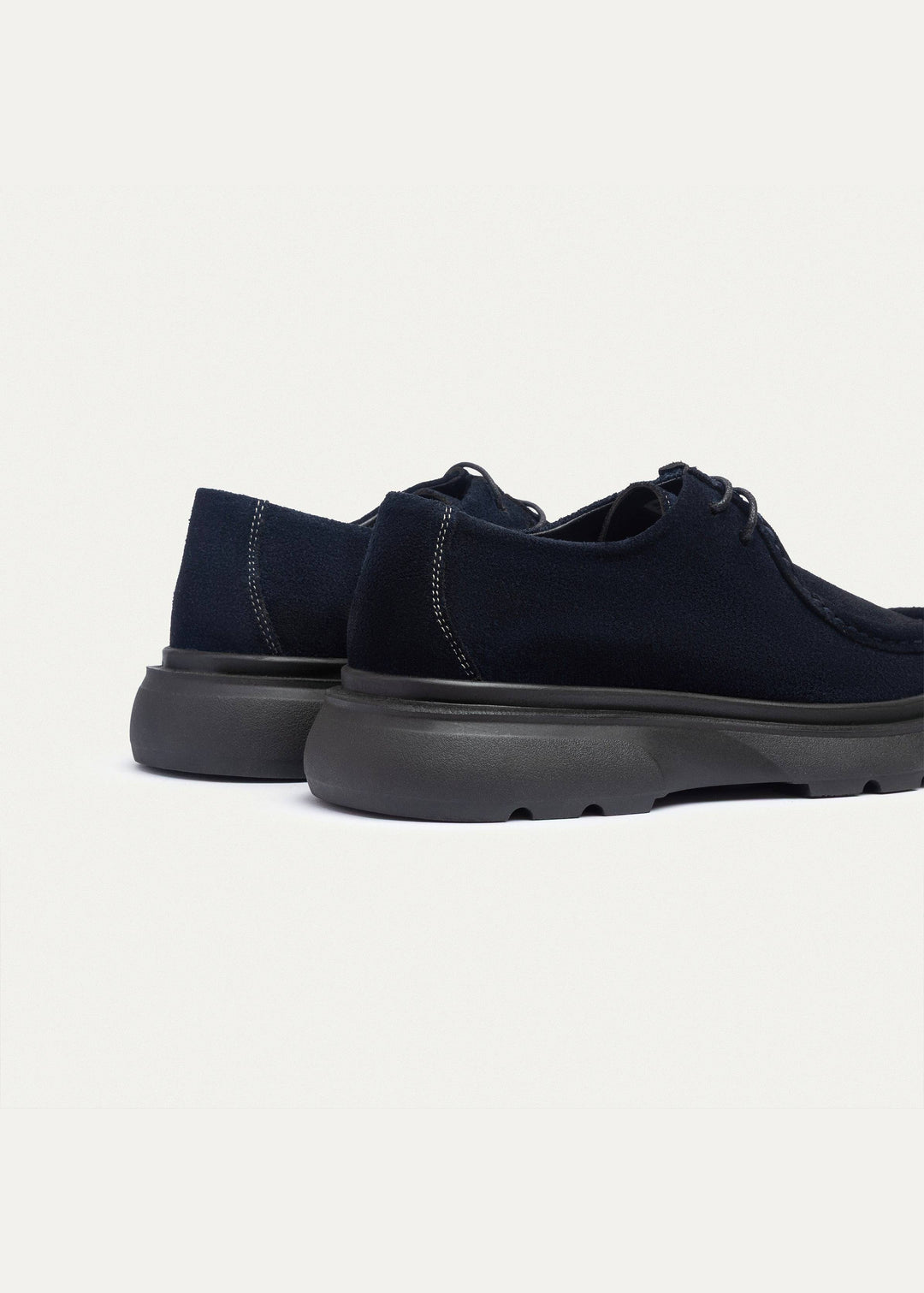 Contour Comfort Moc-Toe Lace-Up Shoe | Navy Blue