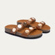 Golden Oasis Studded Comfort Slides | Cinnamon